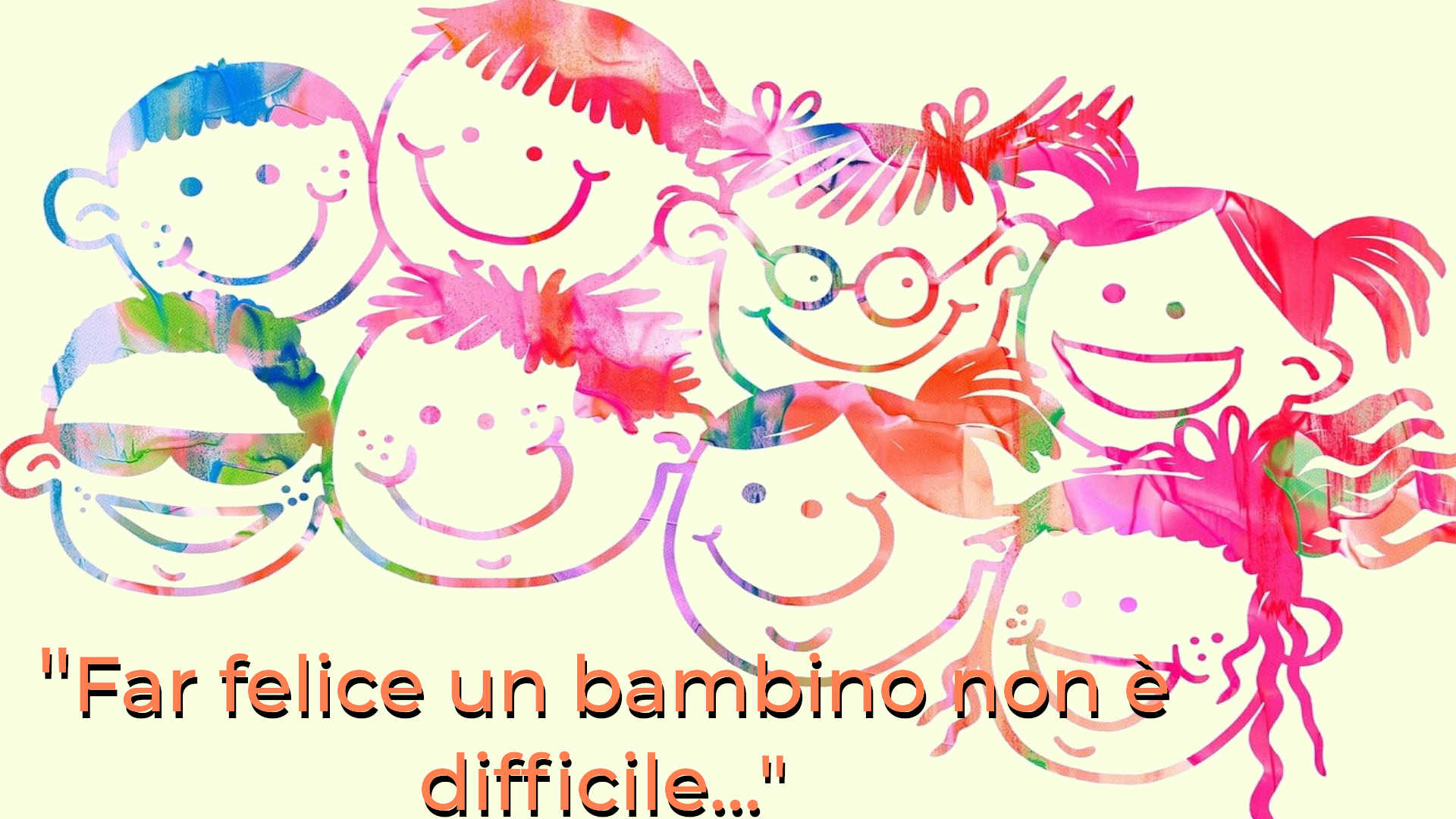 otto bimbi che sorridono